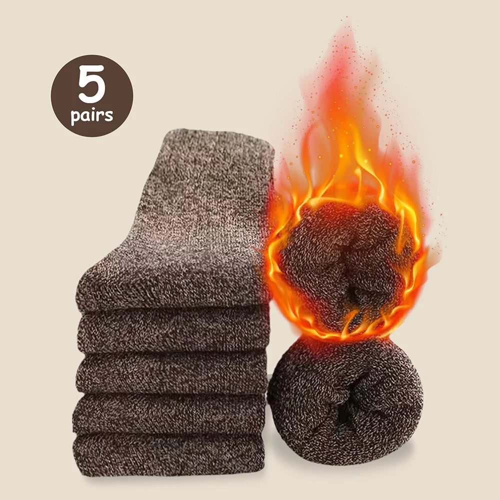 Men's Thick Terry Crew Socks, 3 or 5 Pairs