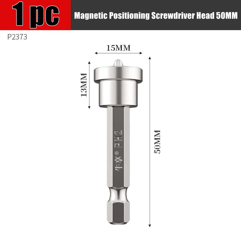 Magnetic Positioning Screwdriver Bits Drywall Screw Bit 50mm Gypsum Board Plasterboard Screws Locating Batch Head Drilling Tools