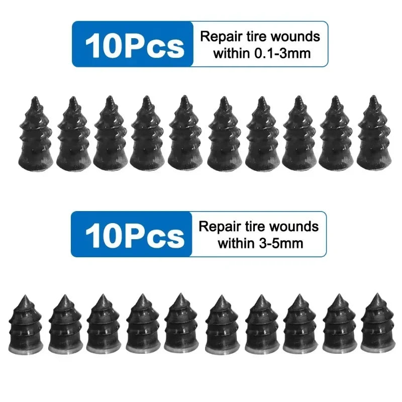 100pcs  Automotive Tire Repair Nail Universal Set Automotive Motorcycle Tire Repair Nail Bicycle Tire Perforation Repair Tool