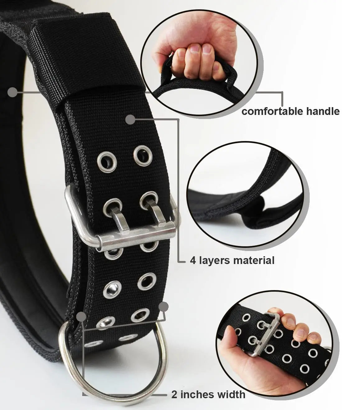 Tactical Dog Collar & Leash - Double Buckle Collar for Large Dogs - photo 2