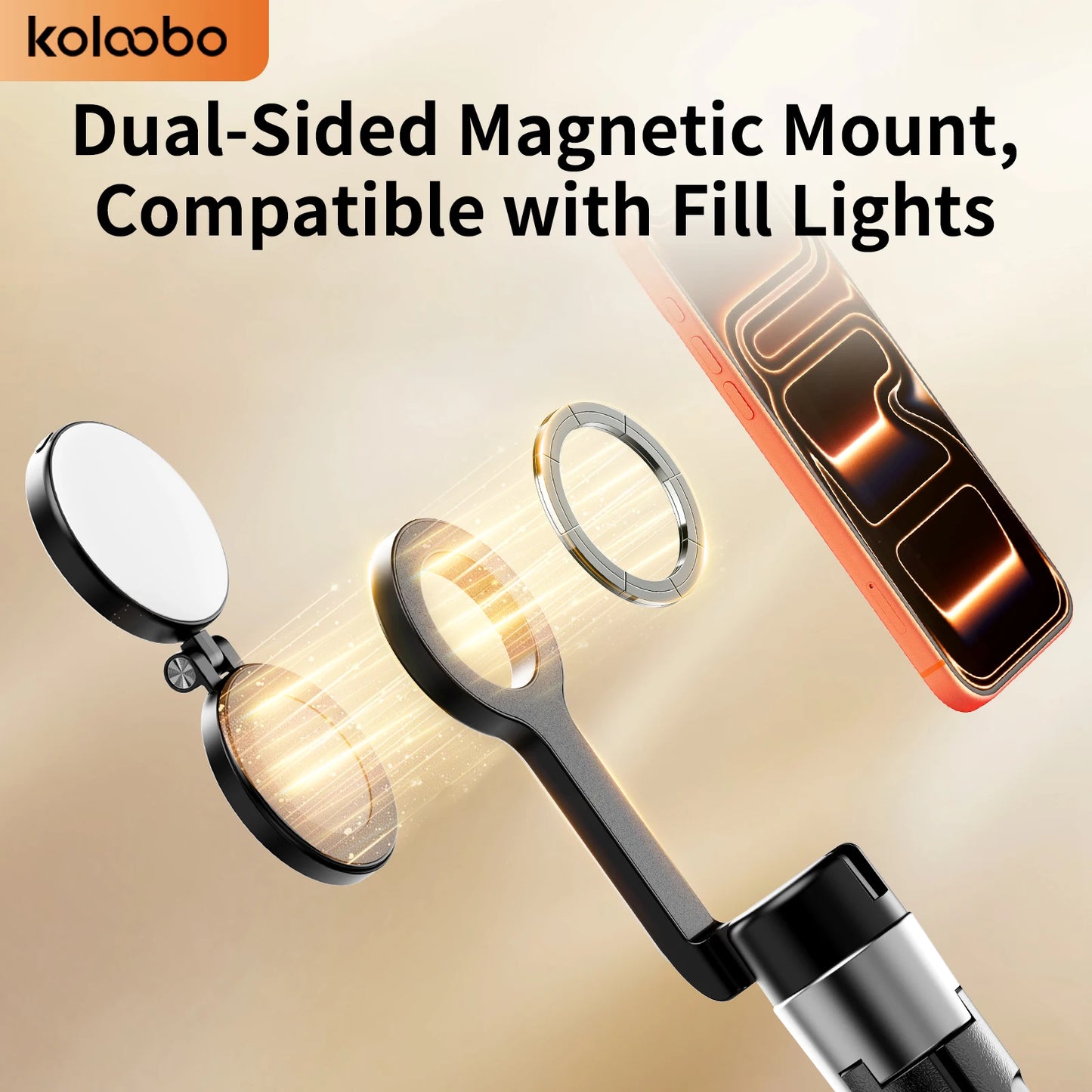 Double-side Magnetic Phone Selfie Stick with Remote Auto-Open 1.8m Extendable Tripod for iPhone 17 16 15 Pro Live Streaming Vlog