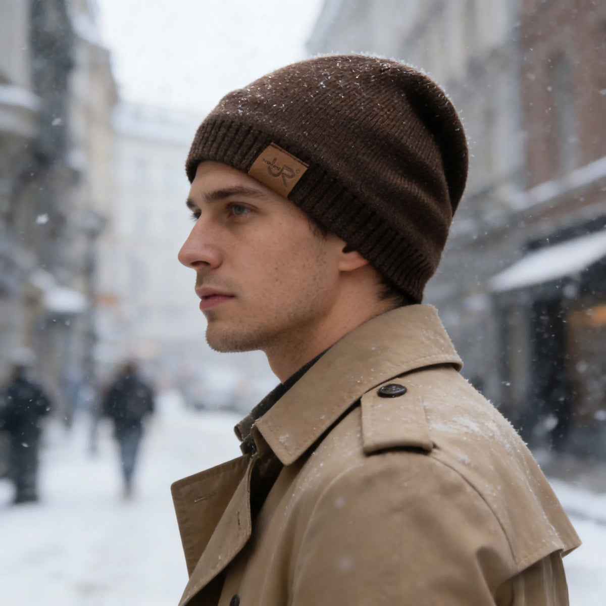 Fleece-Lined Knit Beanie, Unisex Winter Hat