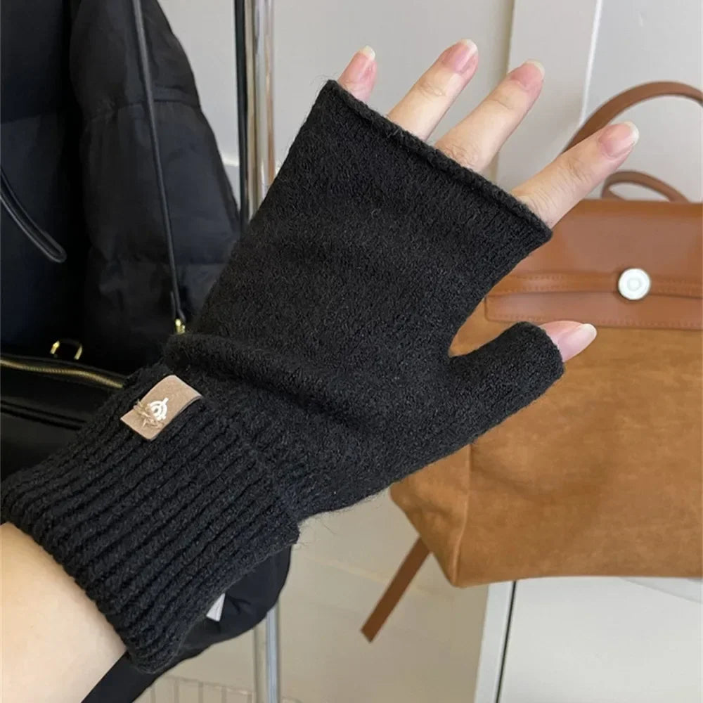 Long Knit Fingerless Gloves - Stretch Arm Sleeves for Fall and Winter - photo 16