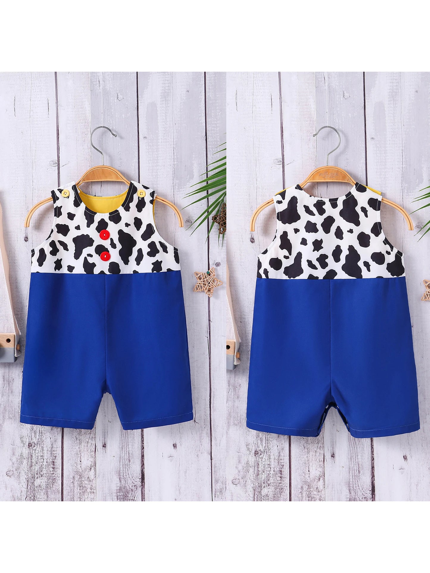 Toddler  Black and White Polka Dot Print Sleeveless Round Neck Baby Jumpsuit Newborn Romper Infant Bodysuit