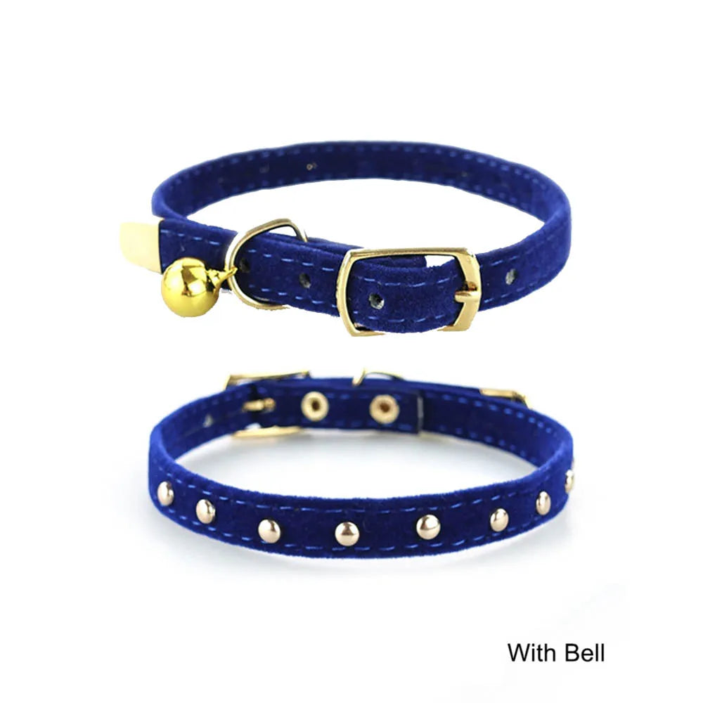Solid Colour Cat Collar with Bell - Adjustable Safety Collar – photo 6