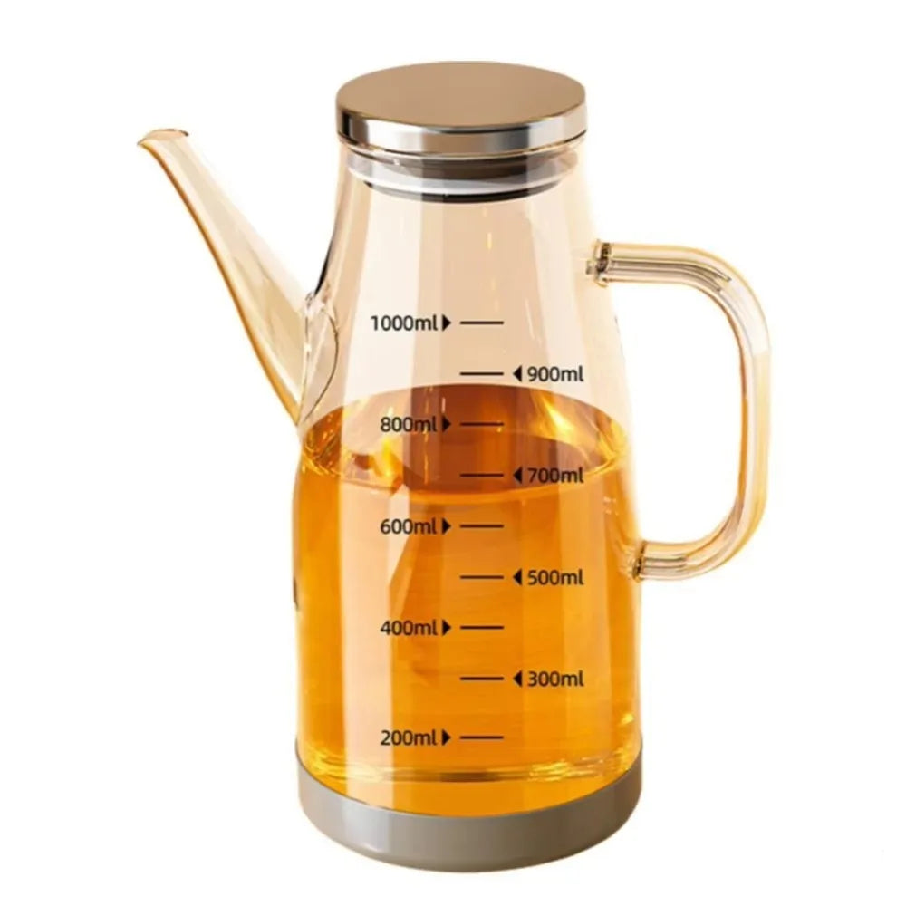 Glass Oil Bottle with Drip-Free Spout - 600 to 1000ml, Amber or Clear - photo 8