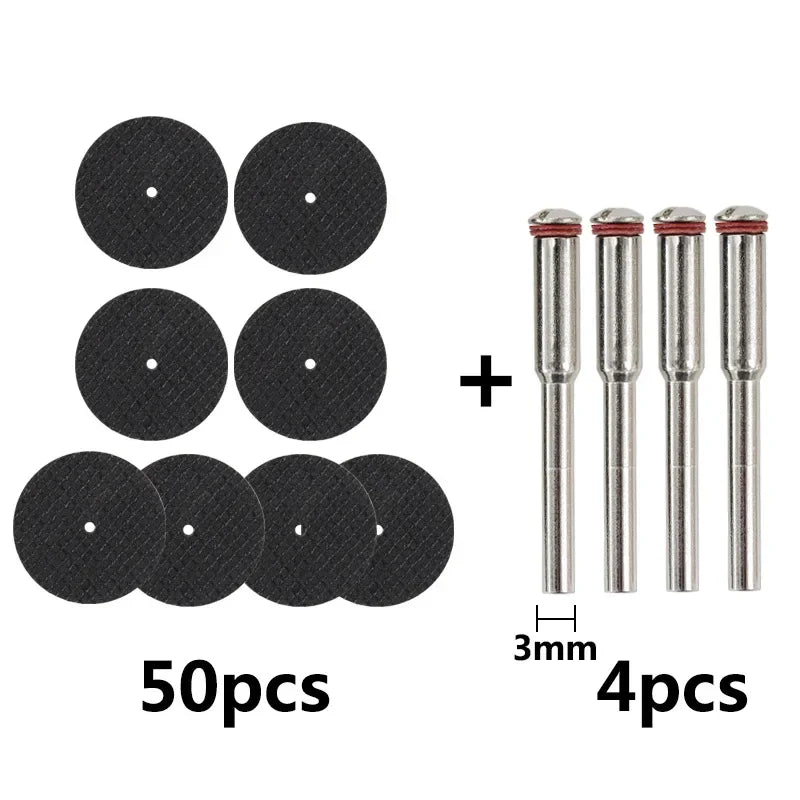11/21/54pcs Abrasive Cutting Disc 32mm With Mandrels Grinding Wheels For Dremel Accesories Metal Cutting Rotary Tool Saw Blade