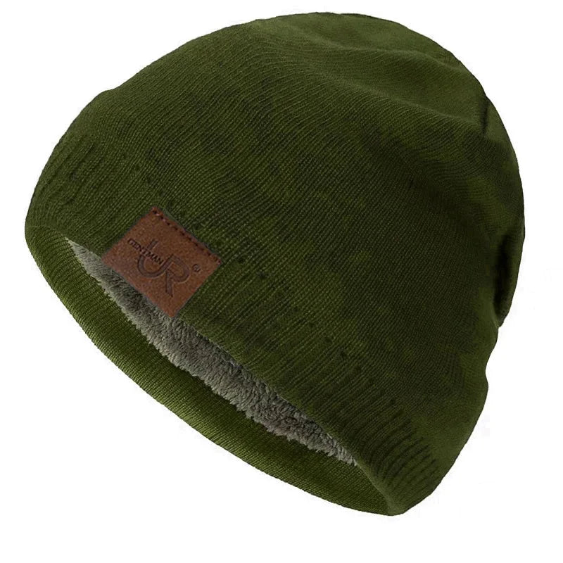 Fleece-Lined Knit Beanie, Unisex Winter Hat