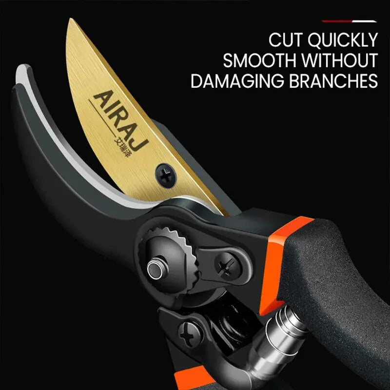 AIRAJ Sharp Garden Pruning Scissors - Multi-Use Trimming Shears