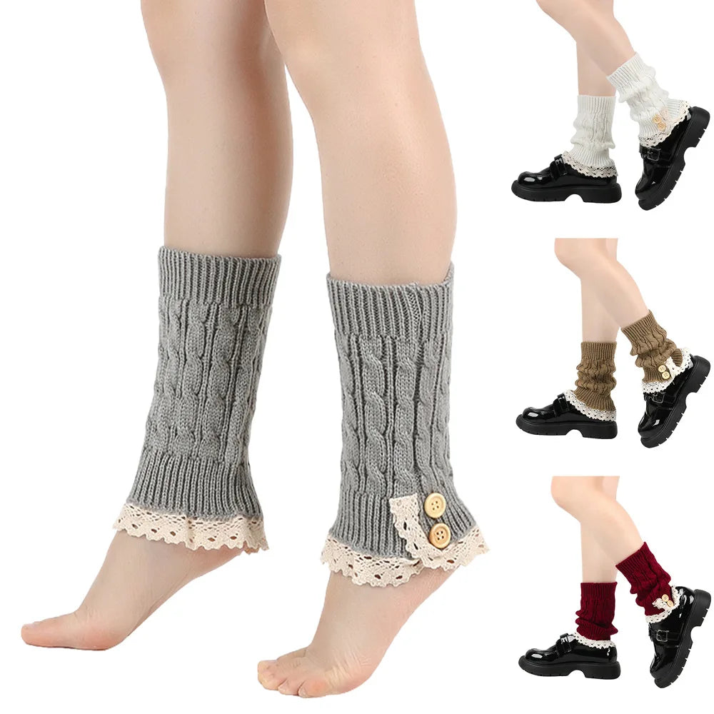 Women's Slouchy Knit Leg Warmers - Stretch Ankle Boot Cuffs