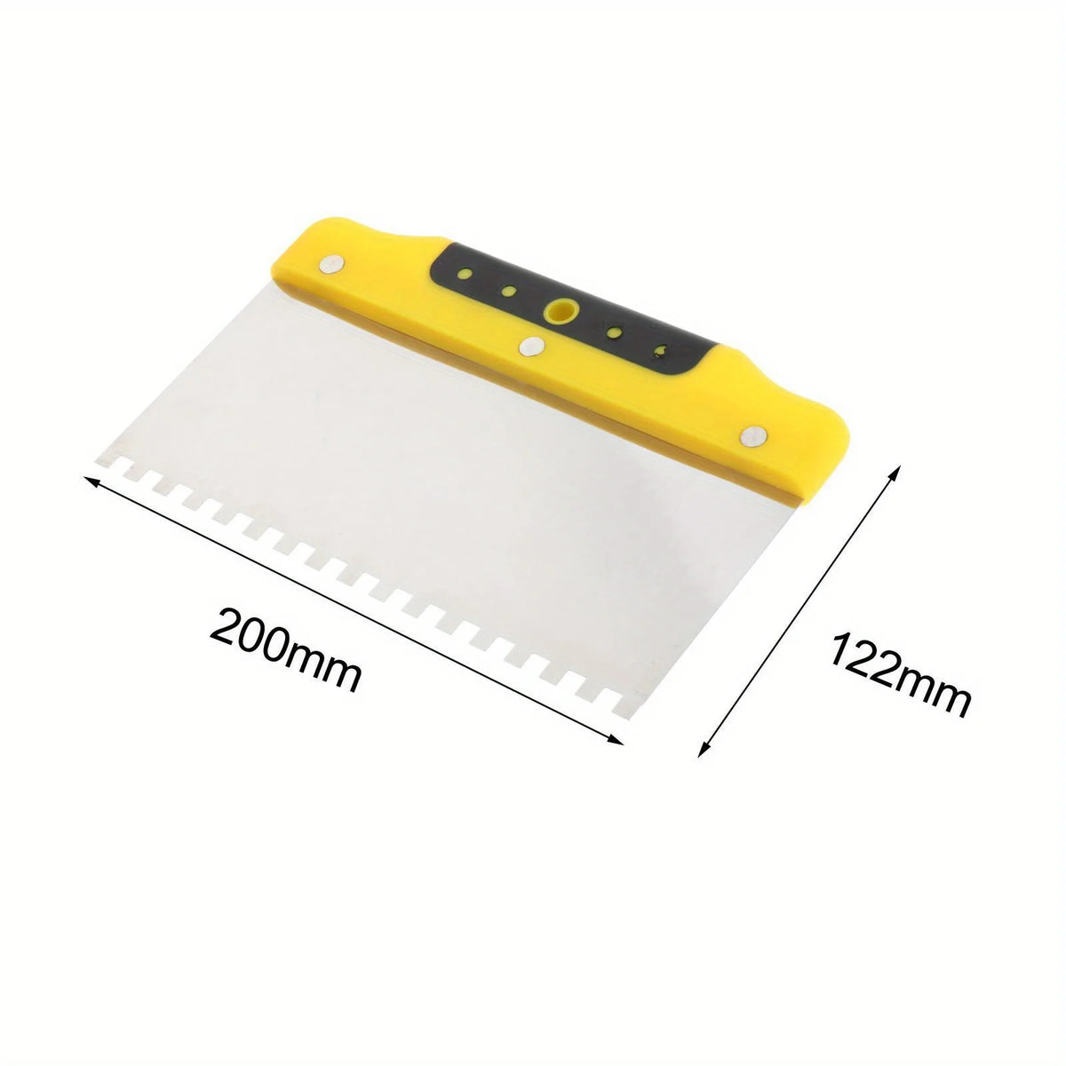 Notched Stainless Steel Trowel for Tile Adhesive and Grout - view 2