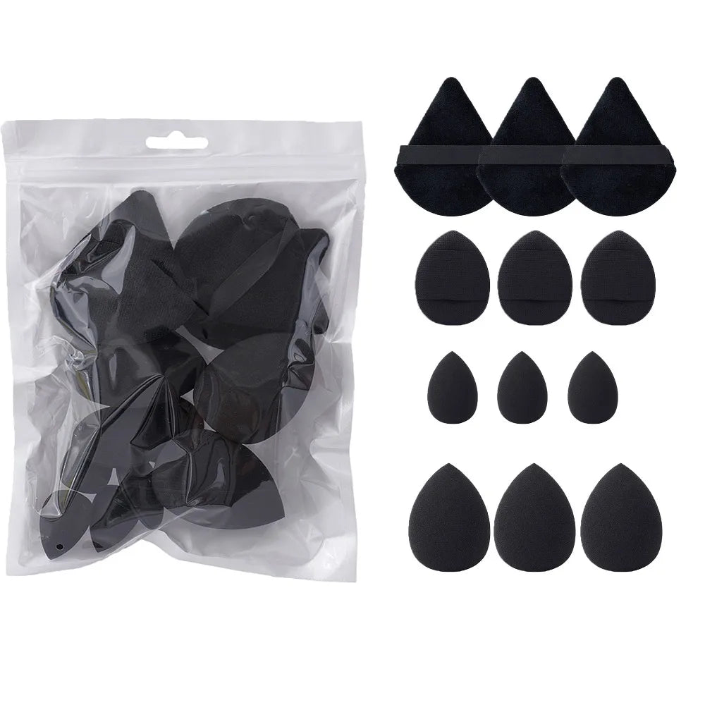 12pcs Soft All-Purpose Makeup Sponge Set 4Types Beauty Tools Beauty Egg Dry Wet Dual Use Powder Puff