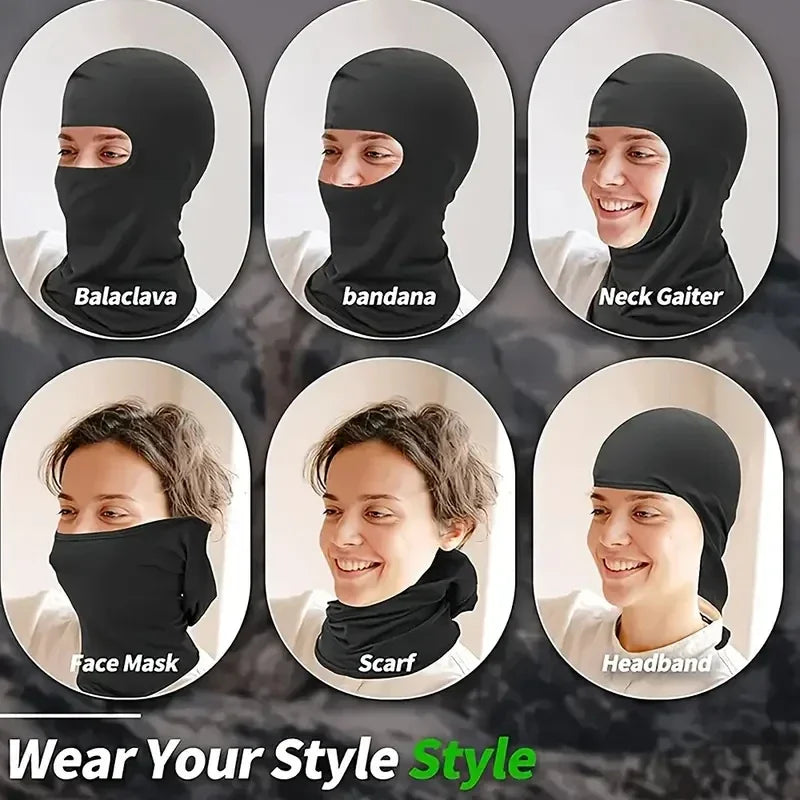 Cross Print Balaclava, Breathable Ski Mask