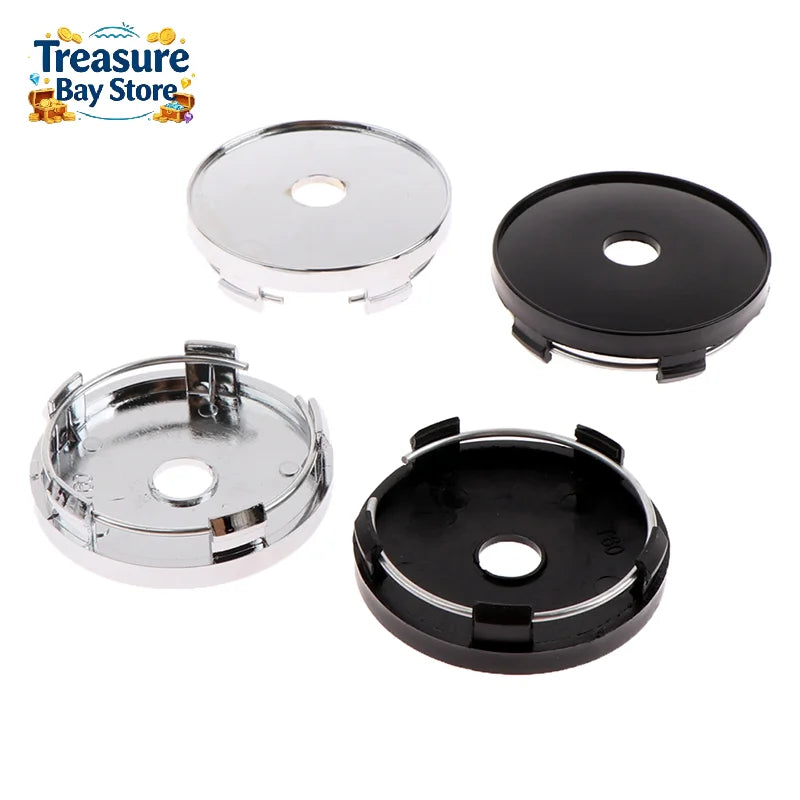 4Pcs/lot 60mm Fit 65mm Logo Black Plastic Car Wheel Center Hubcaps Covers Set Car Wheel Rim Hub Caps Car Styling Accessories