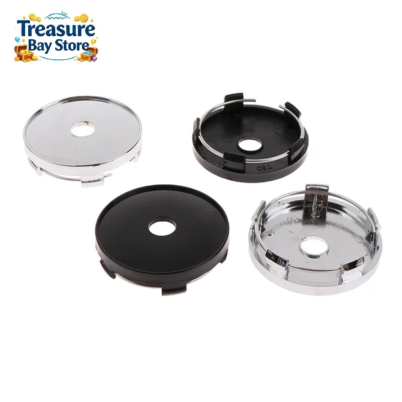 4Pcs/lot 60mm Fit 65mm Logo Black Plastic Car Wheel Center Hubcaps Covers Set Car Wheel Rim Hub Caps Car Styling Accessories