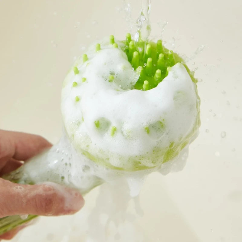 Pet Bath Scrub Brush - Soft Bristle Washing Tool for Small Pets – photo 4