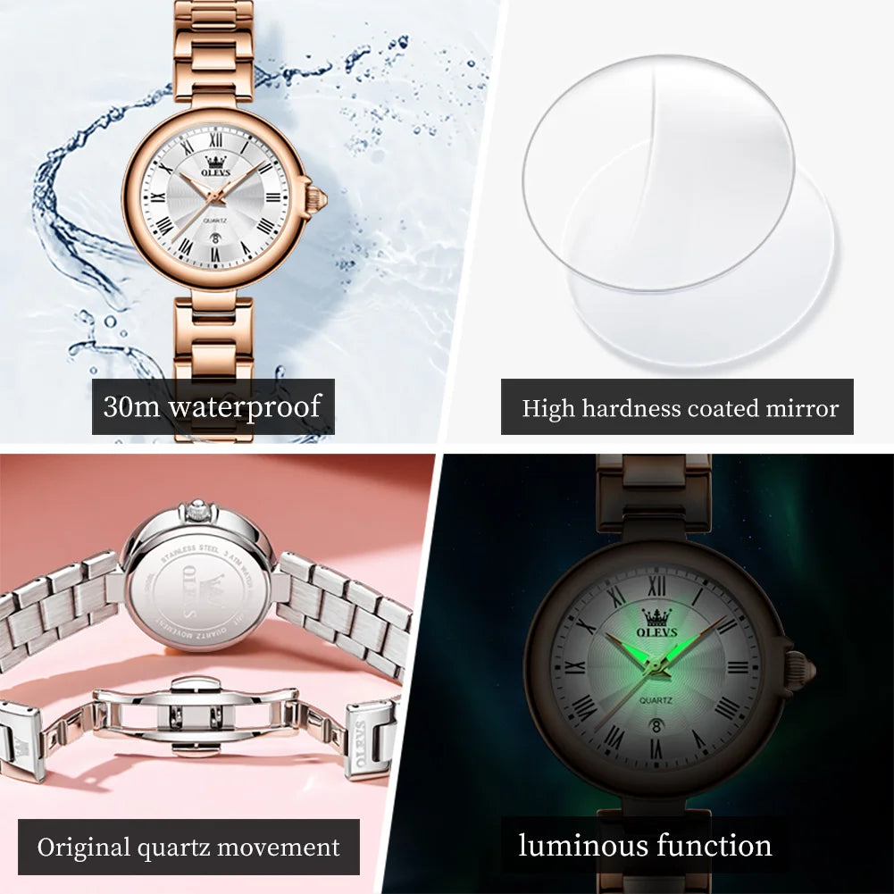 OLEVS Brand new minimalist and fashionable quartz watch, waterproof women's watch 5608