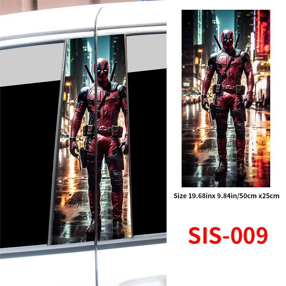 Anime Hero Car Stickers Auto B-pillar Car Center Column Decoration Cover Scratches Waterproof Sunscreen Vinyl Decals Accessories