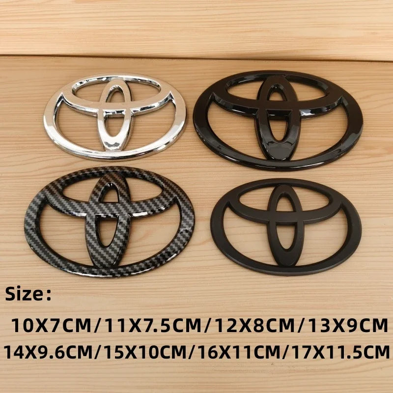 3D Car Emblem sticker For Toyota Front Grill Hood Rear Trunk Logo Corolla Camry RAV4 Hilux Yaris Prius Prado Badge Accessory