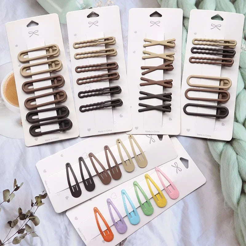 Hair Clip Accessories for Women Pinzas Para El Cabello Clips Pince Cheveux for Girls Pelo Korean Cute Brown Side Femme Pins