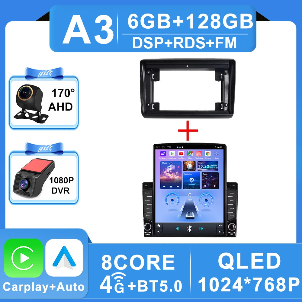9.7" Android Car Stereo for Citroen Jumper, Peugeot Boxer & Fiat Ducato (2006–2022) — CarPlay, GPS, WiFi