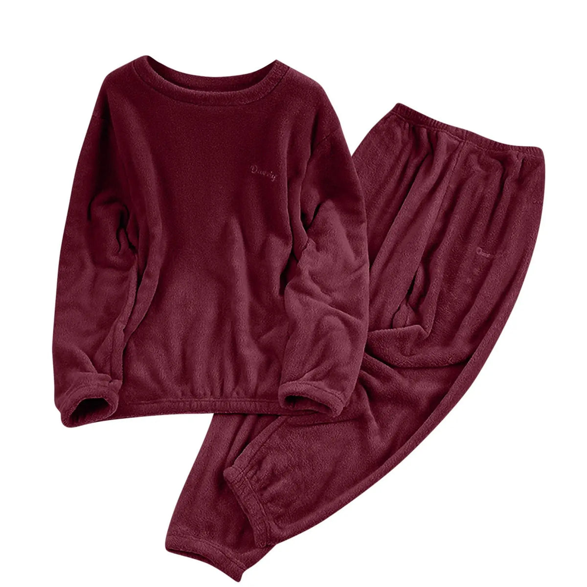 Women's Coral Fleece Pajama Set - Loose Two-Piece Loungewear