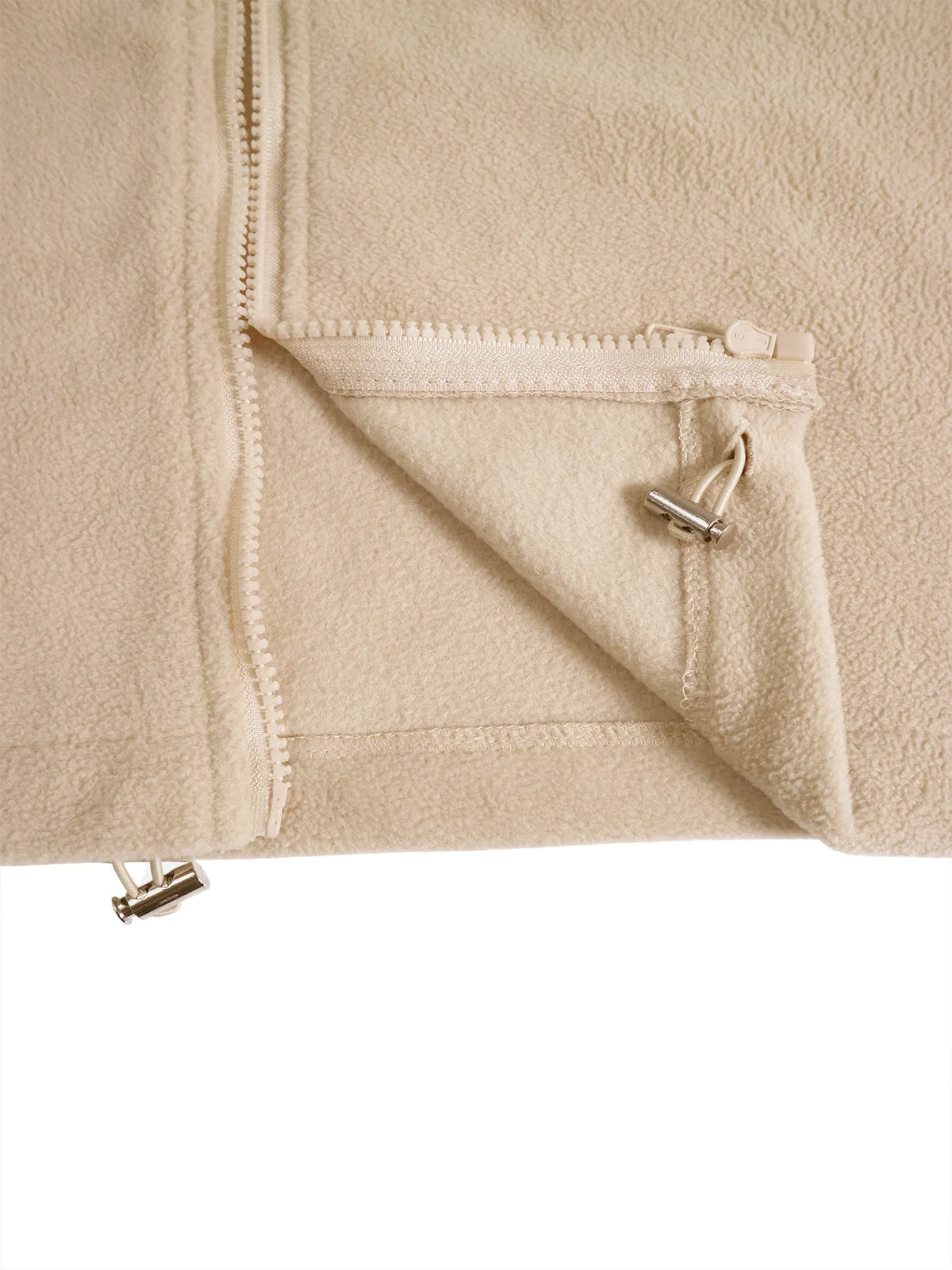 Women's Cropped Polar Fleece Jacket - Stand Collar Zip Up - photo 4