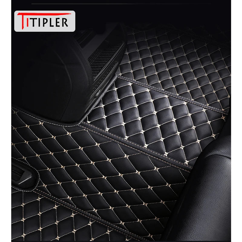 Custom-Fit Leather Car Floor Mats for Ford F-150 2009–2023 (Full Set)