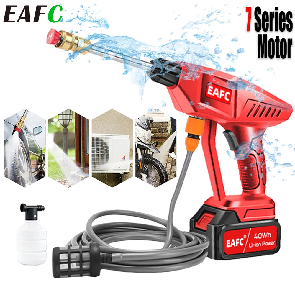 EAFC 21V Cordless Pressure Washer — Foam Car Wash Spray Gun