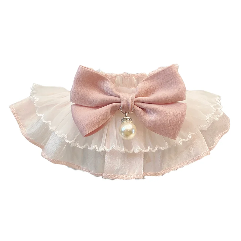 Princess Style Pet Scarf Collar - Cute Bow Tie Accessory for Cats and Dogs - photo 5