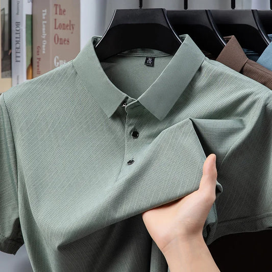 Men's Fine-Weave Polo - Lightweight Wrinkle-Free, Everyday Comfort
