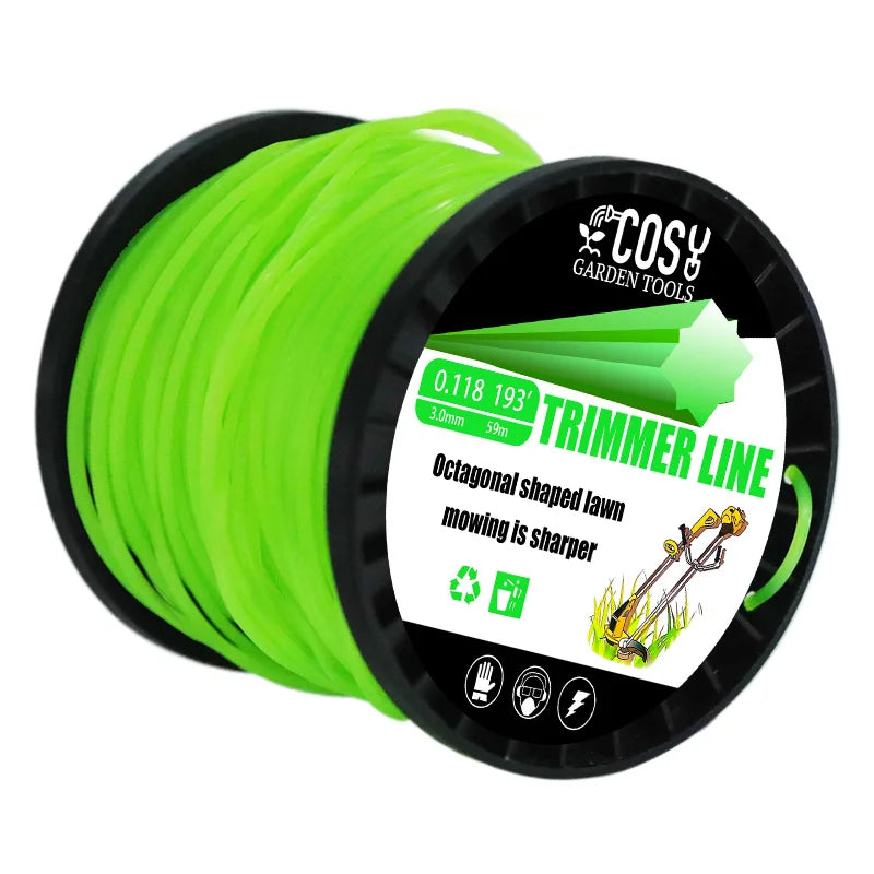 2.4mm130m Nylon Octagonal shape Mowing Trimmer Line Trimmer Head String for Grass Trimmer Roll Grass Rope Line Brushcutter Wires