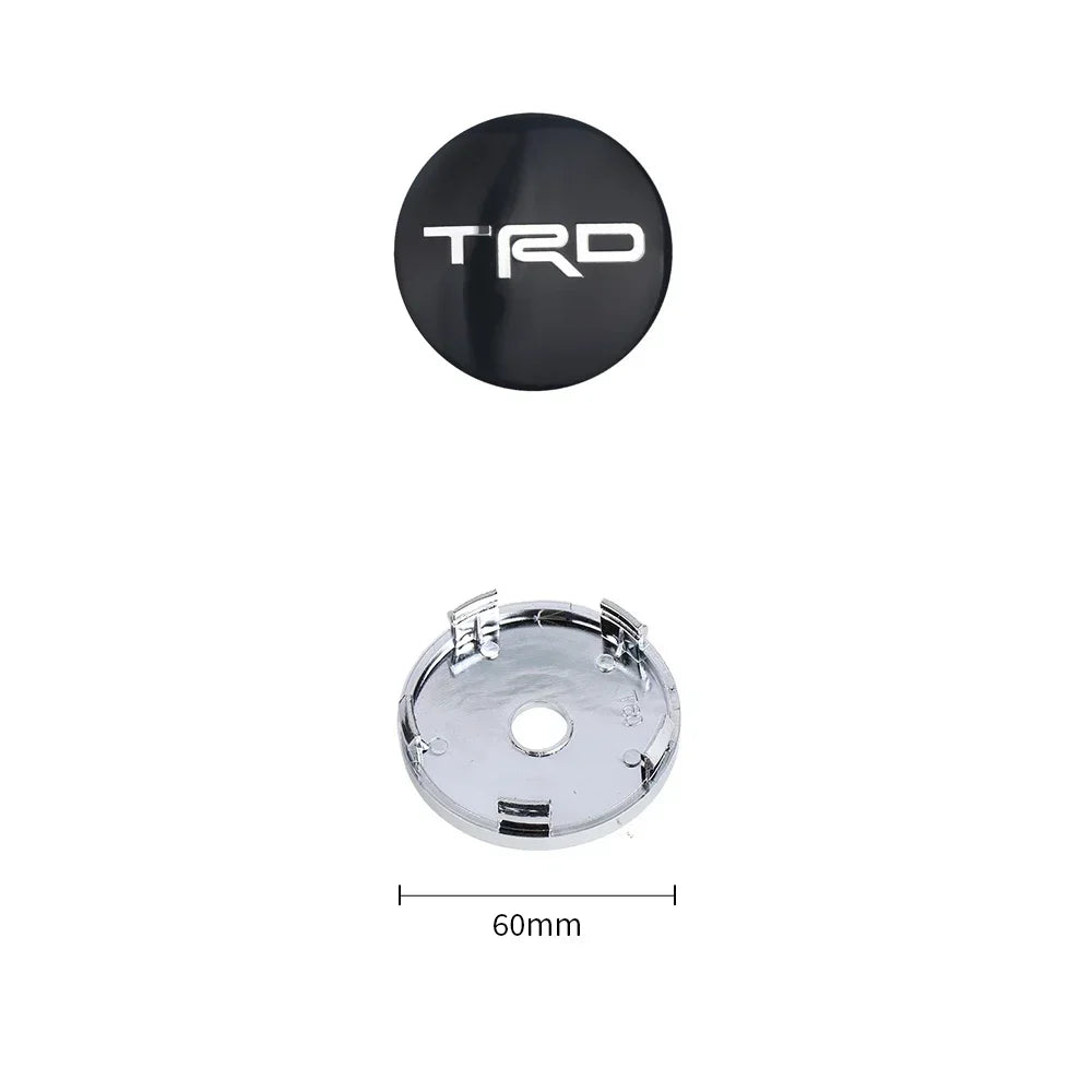 4Pcs 60MM Car Wheel Center Hub Caps Badge Tire Rim Covers For Toyota Fortuner Chr Verso Prius Hiace Yaris TRD Corolla GR Sport