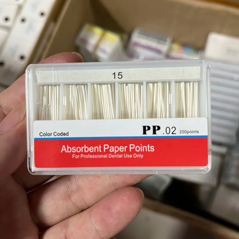 Dental 02 Absorbent Paper Points Root Cancel Endodontics Cotton Fiber Tips Dentist Product Mixed Sizes