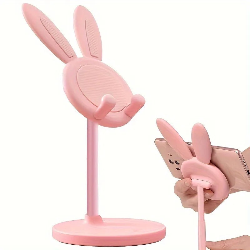 Cute Rabbit Phone Stand – Hands-Free Universal Holder for Phones & Tablets | Room Decor