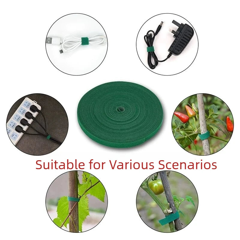 Reusable Garden Plant Ties — Adjustable Hook & Loop Plant Tape