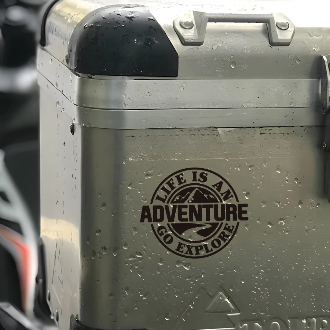 Life Is An Adventure Car window glass sticker camping RV off-road adventure motorcycle personalized latte art decorative sticker