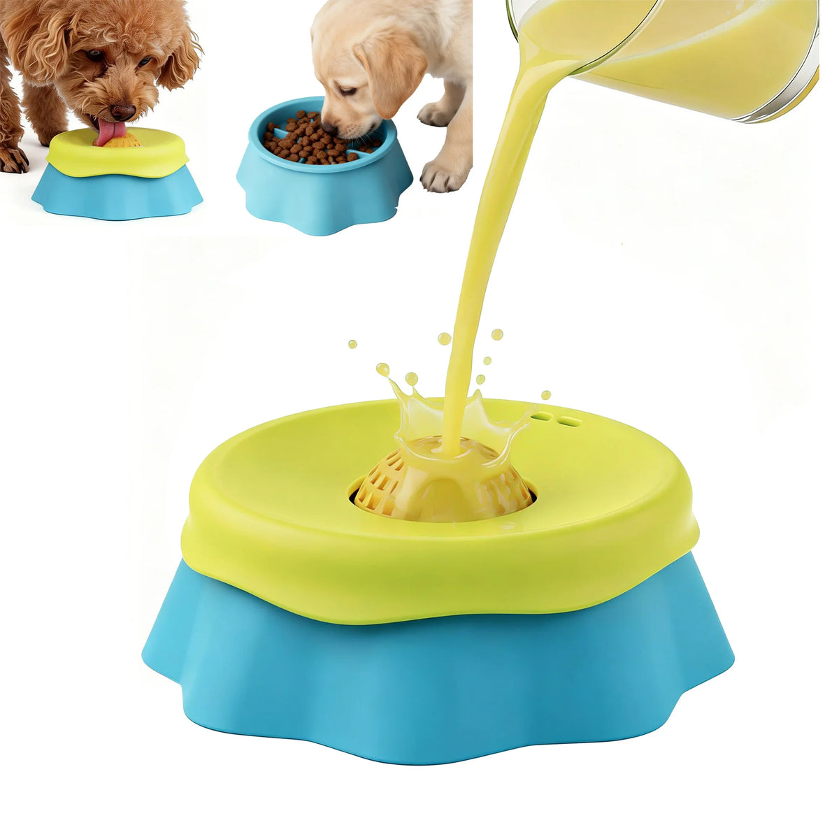Dog Lick Bowl with Rolling Ball - Slow Feeder for Wet Food & Water - photo 4