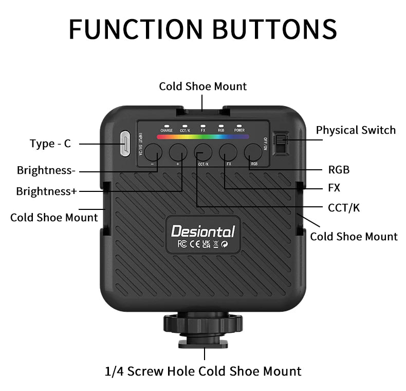 X1 RGB Video Lights Mini LED Camera Light 3000mAh Rechargable LED Panel Lamp Photo Video Lighting for Youtube Tik tok