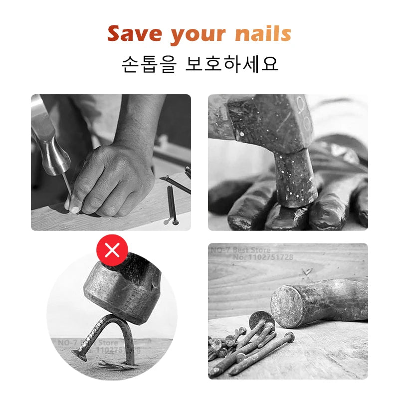 Portable Nail Fixer Tool Woodworking Nail Fixer Plastic Sliding Joint Pliers Protect Fingers for Maintenance and Woodworking