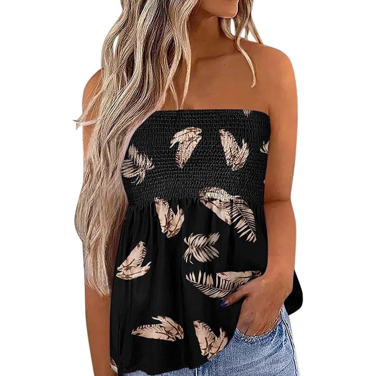 2026 Women Sexy Tube Top Summer Women Casual Tank Crop Tops Solid Color Elastic Design Backless Breathable Strapless Tops