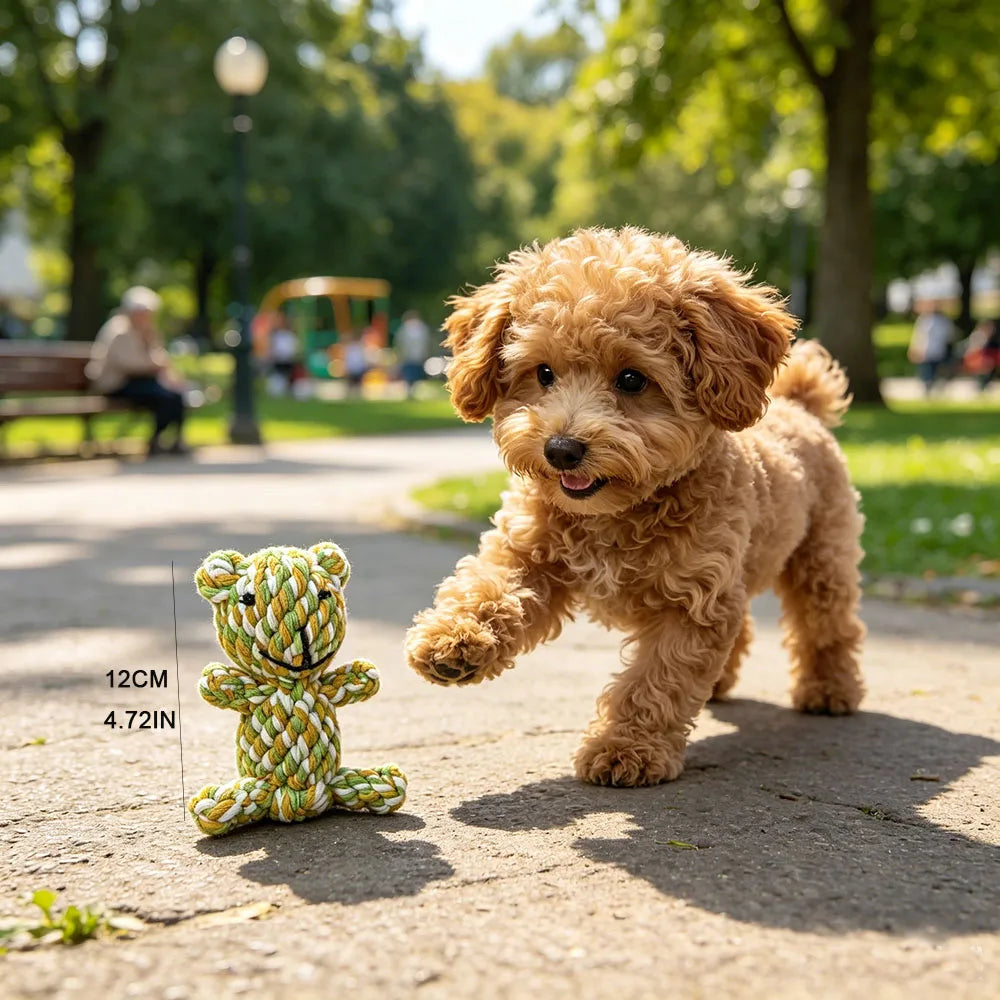 Teddy Bear & Octopus Puppy Rope Toy - Knotted Tug Chew – photo 6