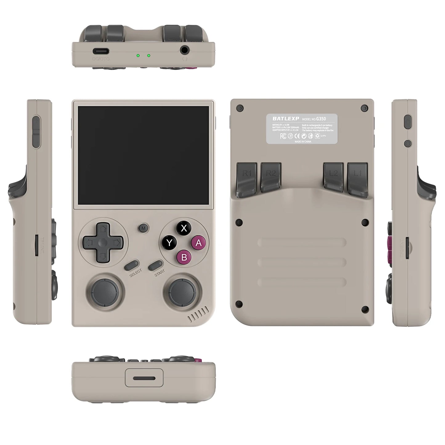 BATLEXP G350 Handheld Game Console – 3.5" IPS, 5,000+ Games, Linux, Dual Joystick & Vibration Motor