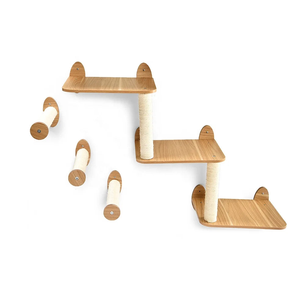 Wall-Mounted Cat Climbing Ladder - Cat Shelf Rails – photo 2