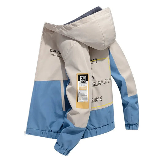 Spring Autumn 2024 Men's Jacket New Cyberpunk Print Casual Zip Jacket Functional Style Casual Work Jacket Fashion Sports Jacket