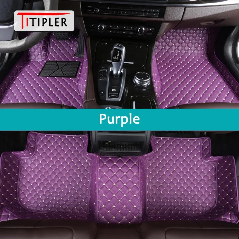 Custom-Fit Leather Car Floor Mats for Ford F-150 2009–2023 (Full Set)