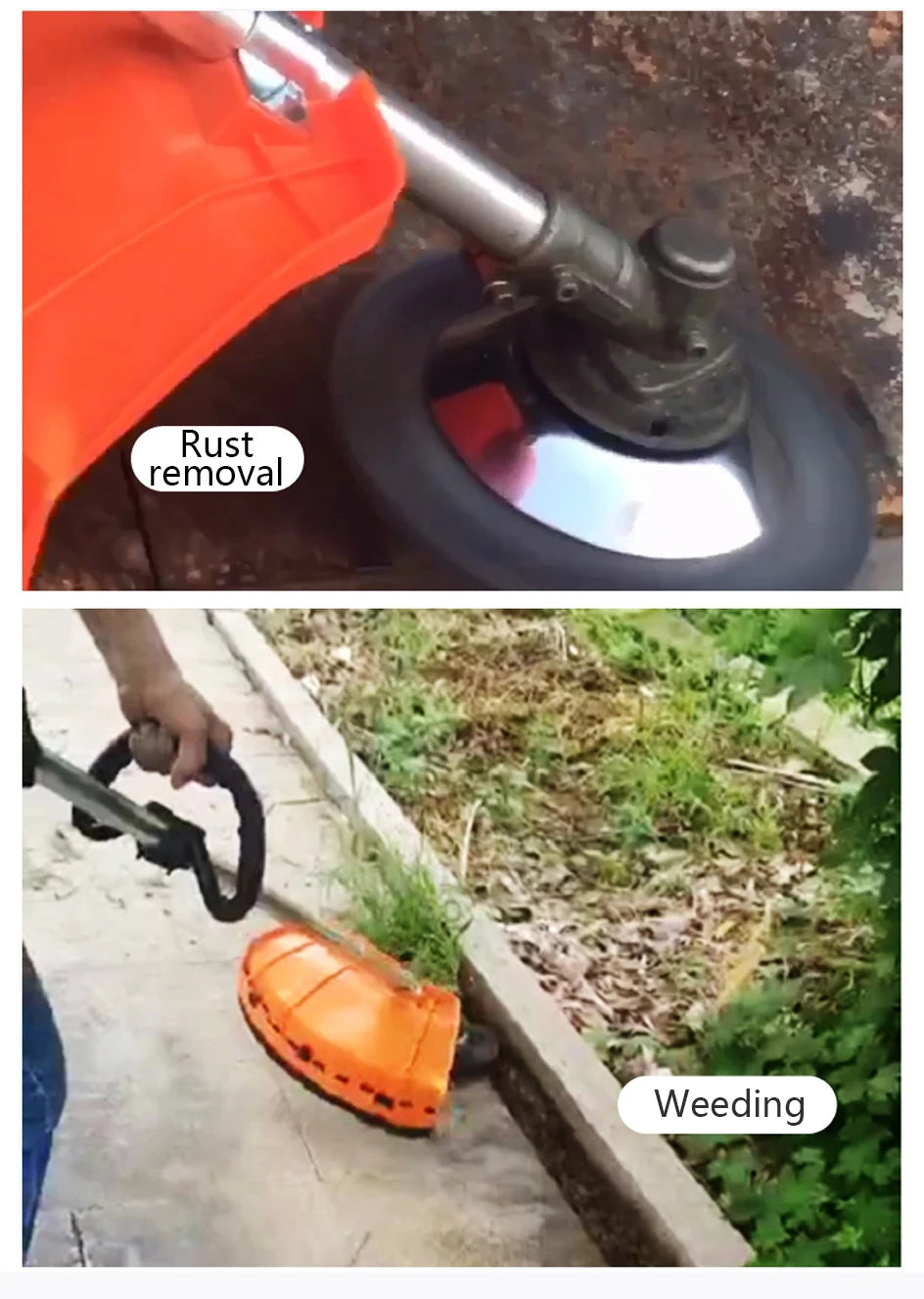 Upgraded 6/8 inch weed brush cutter head lawn mower universal lawn mower head wire wheel brush garden trimmer head