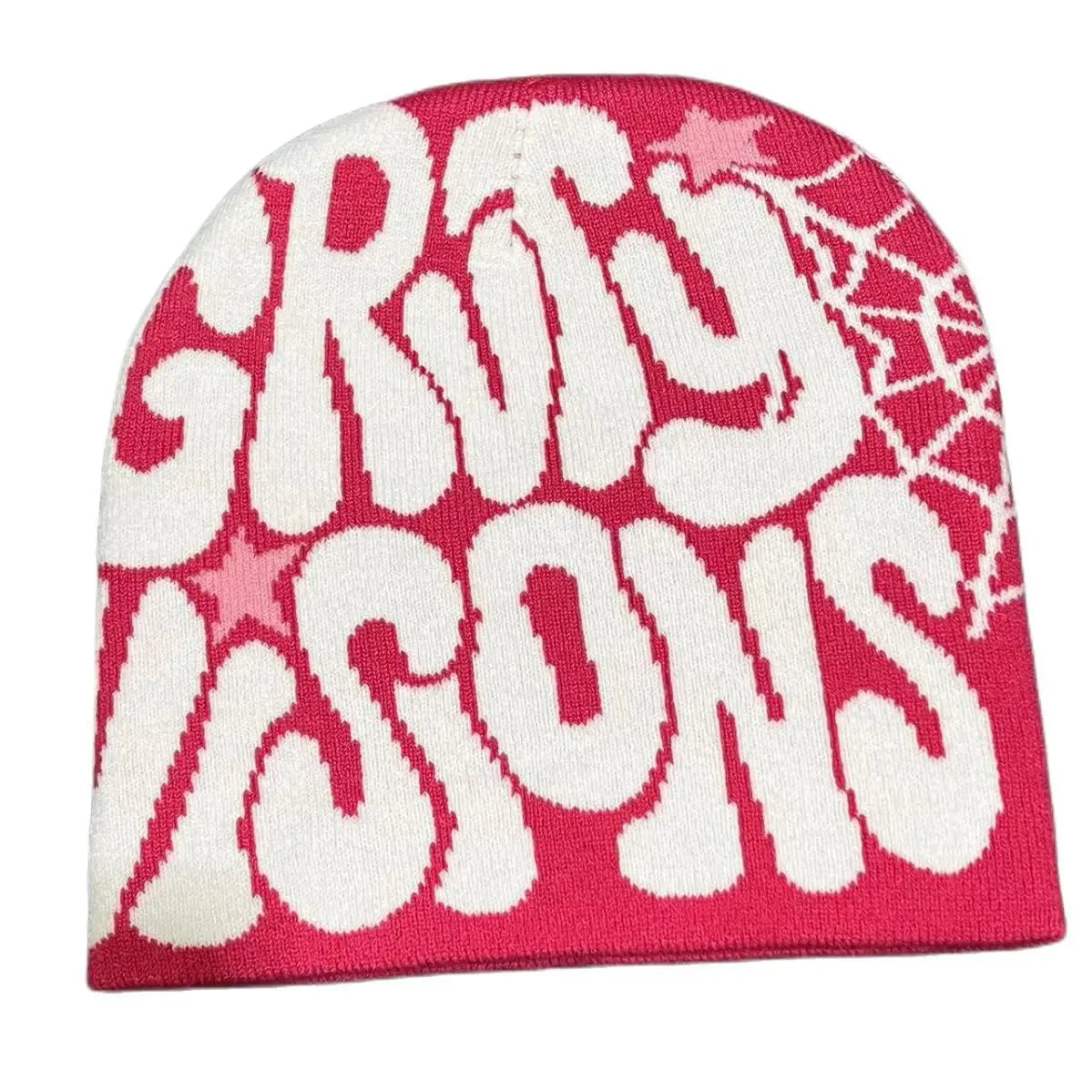 Graphic Knit Beanie, Unisex Y2K Winter Hat