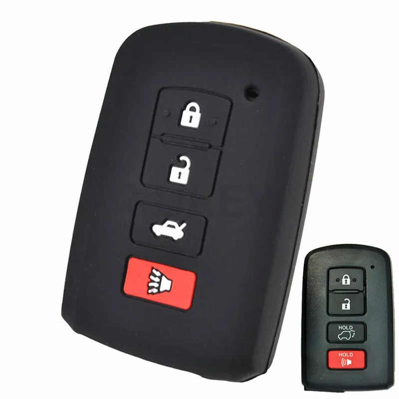 For Toyota RAV4 Camry corolla Land Cruiser Highlander Prius Auris Avalon Yaris Verso Tacoma Remote Fob Cover Silicone Key Case