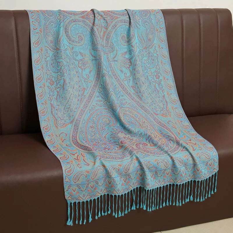 Women's Printed Pashmina Shawl, Soft Winter Scarf